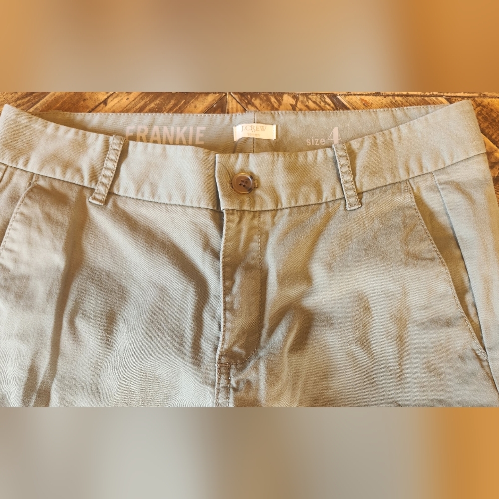 J. Crew Frankie Stretch Ankle Pants Trousers in Green Size 4 - Picture 3 of 10